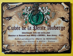 19701 - Cuvée De La Petite Auberge Jean Brecq  à Creskill New-Jersey USA - Altri & Non Classificati