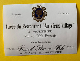 19704 - Cuvée Du Restaurant Au Vieux Village à Woustwiller Moselle - Sonstige & Ohne Zuordnung