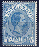 Regno D'Italia (1884) - Pacchi Postali, 20 Cent. **   Siglato - Pacchi Postali