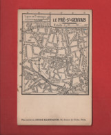 Carte Géographique  Ancienne  -  Le Pre Saint Gervais    - Plan Extrait Du Guide Hannequin - Le Pre Saint Gervais