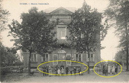 EUGIES - Maison Communale - Carte Très Animée Et Circulé - Frameries