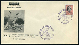 Turkey 1967 Free Wrestling Tournament Of Europe | Special Cover, Istanbul, July 7 - Covers & Documents