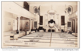 Interior With Washington's Pew In Foreground Christ Church Alexandria Virginia Real Photo - Alexandria