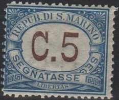 Repubblica Di San Marino - 1925 - 5c - Segnatasse - Nuovo - New - Timbres-taxe