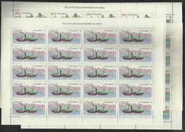 Ark**  Fi  2485/88  ** MNH Bateaux  à Vapeur Navigation Sur La Vistule Polska Poland Poland Polonia - Feuilles Complètes