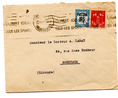 Lettre De Monte Carlo Monaco Principauté (22.1.191739) Pour Bordeaux Climat Ideal - Covers & Documents