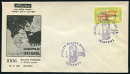 Turkey 1967 XXVI Th Balkan Athletics Games | Archery | Special Cover, Istanbul, Sept. 29 - Cartas & Documentos