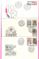 Tchéquoslovaquie Ceskoslovensko Lot De 9 Enveloppes 1er Jour Illustrées Artistiques Set Of 9 Cover Letters - Brieven En Documenten