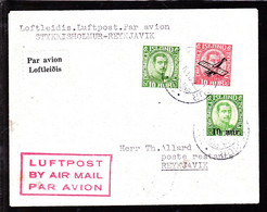 1929. Air Mail. 10 Aur On 5 Aur Green Chr. X, Air Mail 10 Aur And 10 Aur Green. STYKKISHOLMU... (Michel 110+) - JF103811 - Brieven En Documenten