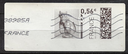 France - Frankreich Timbre Personnalisé Y&T N°MTEL 01-0,56€  - Michel N°BS(?) (o) - Chat - Timbres à Imprimer (Montimbrenligne)