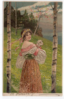 MAILICK - Girl Holding Lamb - Undivided Back - Mailick, Alfred
