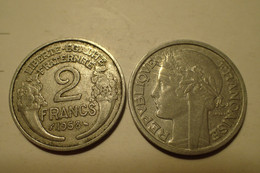 1958 - France - 2 FRANCS, Morlon, IVè République, Aluminium, Chouette, KM 886a.1, Gad 5 - 2 Francs