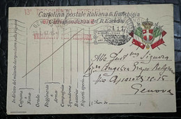 MA22 Cartolina Postale Italiana In Franchigia Corrispondenza Del R. Esercito 1917 - Weltkrieg 1914-18