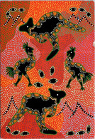 (1 F 16) Australia - Aboriginal Art Dot Painting  (kangaroo) - Aborigines