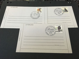 (1 F 17) Australia Lettercard - Mint Un-written (folded) 3 Birds Lettercard - Aérogrammes