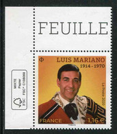 TIMBRE** Gommé De 2020 En Coin De Feuille "1,16 € - LUIS MARIANO" - Unused Stamps