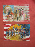 Lot Of 2 Cards-- Embossed    .{ 1 Is A Tucks }-- George Washington.   .      ref  5417 - Historische Persönlichkeiten
