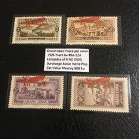 Lebanon Liban Grand-Liban 1926 Poste Par Avion # 9Ato12A Complete Set Not Issued (No Emis)Mint Hinged Signed By Expert - Libanon