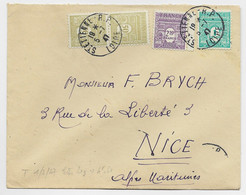 FRANCE ARC TRIOMPHE 2FR50+1FR+50C PAIRE LETTRE COVER ST ETIENNE RP 5.7.1947 AU TARIF - 1944-45 Arco Del Triunfo