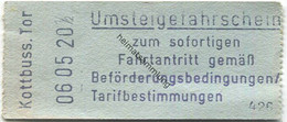Deutschland - Berlin - BVG - Umsteigefahrschein - Kottbusser Tor - Fahrpreis 1,00 DM - Europe