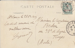 Maroc Carte Casablanca Pour La France 1913 - Briefe U. Dokumente