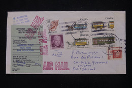 ETATS UNIS - Enveloppe De Dallas Pour La Suisse En 1986 Avec étiquette Pour La Douane - L 114228 - Cartas & Documentos