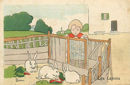 Les Lapins * LAPIN Rabbit * CPA Illustrateur H. DELALAIN - Other & Unclassified