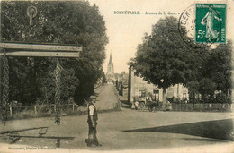 Bonnétable * Avenue De La Gare * Hôtel Du Cheval Blanc * Attelage * Villageois - Bonnetable