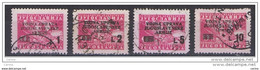 LITORALE  SLOVENO:  1947  OCCUPAZIONE  JUGOSLAVA  -  4  VAL. ROSA  US. -  SASS. 67 + 69 + 71 + 73 - Yugoslavian Occ.: Slovenian Shore