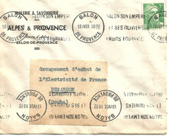 France Enveloppe Publicitaire Huilerie Et Savonnerie  Salon De Provence  1830 - Altri & Non Classificati