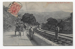 Carretera Y Via Al Puerto De Soller. AM. Carte Postale Ayant Voyagé En 1914, Dos Séparé, Légères Traces Sinon Bon état. - Otros