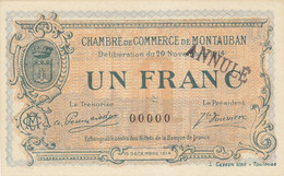 RARE ! MONTAUBAN 1 F Spécimen Du 20 Novembre 1914 - JP.083.08 NEUF - Chambre De Commerce