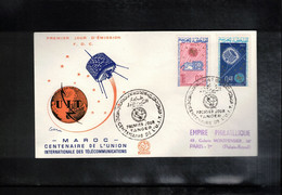 Morocco / Maroc 1965 UIT / ITU Space / Raumfahrt Satellites FDC - Afrika