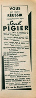 Publicité Papier COURS PIGIER Avril 1957 P1059848 - Werbung