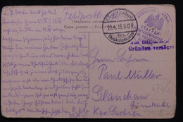 ALLEMAGNE - Cachet Militaire Sur Carte Postale En Feldpost Pour L'Allemagne En 1915 - L 114270 - Cartas