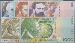 Albania / Albanien: Banka E Shqiperise, Set With 5 Banknotes Series 1996 With 100, 200, 500, 1000 An - Albania