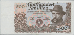 Austria / Österreich: Oesterreichische Nationalbank 500 Schilling 1953, P.134, Prof. Dr. Julius Wagn - Austria