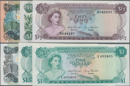 Bahamas: Bahamas Monetary Authority And Central Bank Of The Bahamas, Lot With 10 Banknotes, Comprisi - Bahamas