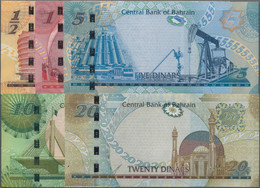 Bahrain: Central Bank Of Bahrain, Complete Set Of The L.2006 (2008 ND) Series With ½, 1, 5, 10 And 2 - Bahrain