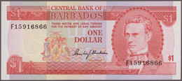 Barbados: Nice Lot With 12 Banknotes, Containing For The Central Bank Of Barbados 1973-2007 1 Dollar - Barbados