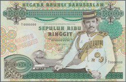 Brunei: State Of Brunei Darussalam 10.000 Ringgit 1989 SPECIMEN, P.20s With Red Overprint "CONTOH –S - Brunei
