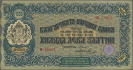 Bulgaria / Bulgarien: Bulgaria National Bank 1000 Leva Zlatni ND(1918) With Signatures Chakalov & Ve - Bulgaria