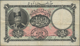 Iran: Imperial Bank Of Persia 1 Toman ND (1924) 11 August 1928, Black Serial Number. P.11c, Oval Han - Iran