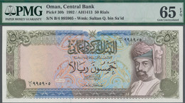 Oman: Central Bank Of Oman 50 Rials 1992 (AH1413), P.30b, PMG 65 Gem Uncirculated EPQ. - Oman