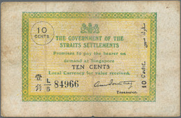 Straits Settlements: Government Of The Straits Settlements, Pair Of 10 Cents, Both With Signature Po - Malaysia