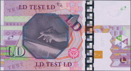 Testbanknoten: Nice Set Of 4 Pcs Of A Very Rare "LD Test" Euro Type, With Only One Serial Number, Pr - Specimen