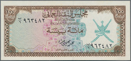 Oman: Complete Set Of 6 Notes From 100 Baisa To 10 Rials ND P. 7-12, The 5 Rials With Stain Dots (aU - Oman