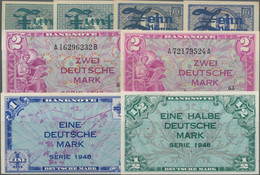 Deutschland - Bank Deutscher Länder + Bundesrepublik Deutschland: Lot Mit 8 Banknoten, Dabei ½ DM 19 - Other & Unclassified