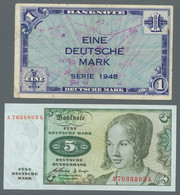 Deutschland - Bank Deutscher Länder + Bundesrepublik Deutschland: Kleines Lot Mit 5 Banknoten, Dabei - Other & Unclassified