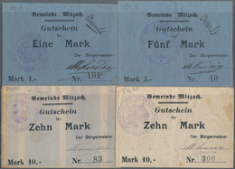 Deutschland - Notgeld - Elsass-Lothringen: Mitzach, Oberelsass, Gemeinde, 1, 5, 10 (2) Mark, O. D., - Other & Unclassified